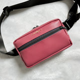 Dusty Rose & Charcoal Grey Large Crossbody Bag