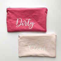 Clean & Dirty Mask Pouches - Pink & Blush