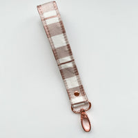 Rose Gold Collection Fabric Keychain Wristlet