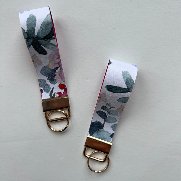 Keychain - Hot Pink Floral