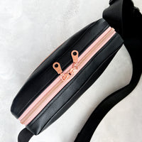 Black and Pink Large Crossbody Bag