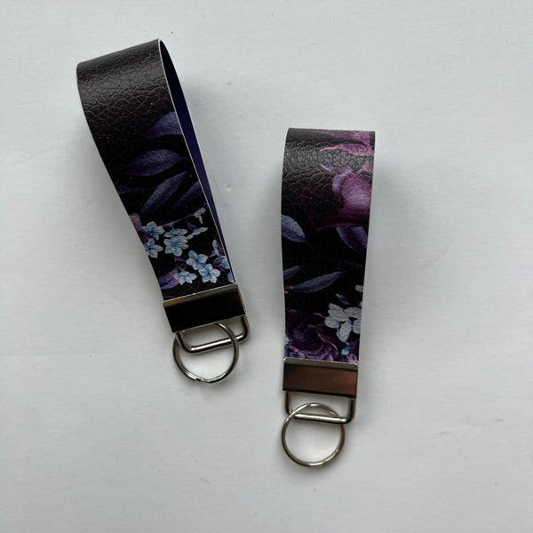 Keychain - Purple Floral
