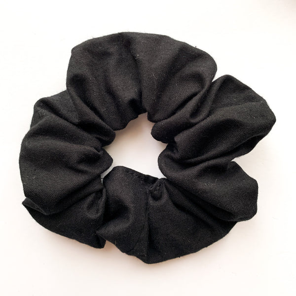 Black Cotton Scrunchie