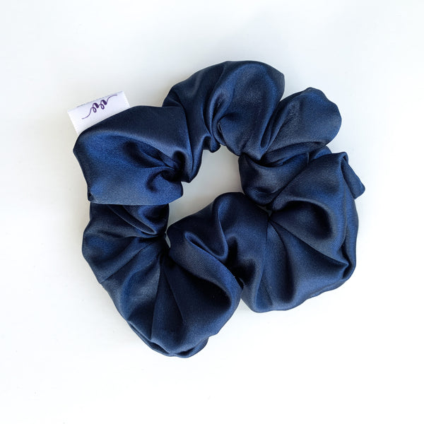 Satin Scrunchie - Navy