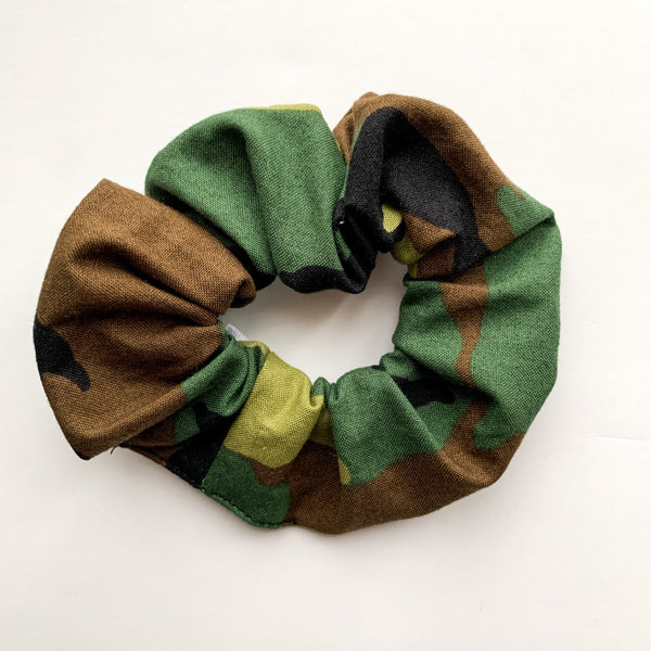 Camo - Green & Black Scrunchie