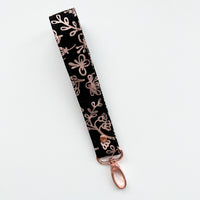 Rose Gold Collection Fabric Keychain Wristlet
