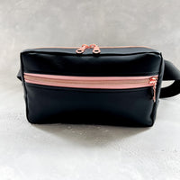 Black and Pink Large Crossbody Bag