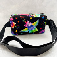 Rainbow Unicorn Kitten Large Crossbody Bag