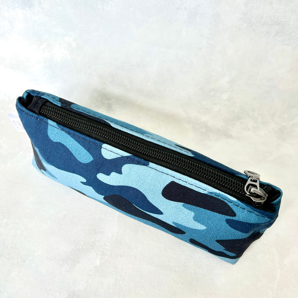 Blue Camo Pencil Case