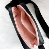 Black and Pink Large Crossbody Bag