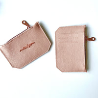 Mini Wallet - Pink Genuine Leather