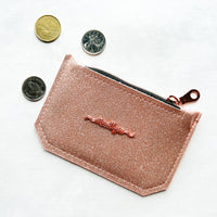 Mini Wallet - Rose Gold Glitter