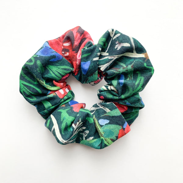 Red Floral Scrunchie