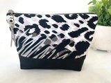 Black, grey and pink pattern Cosmetic - Travel - Craft  Zipper Bag