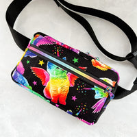 Rainbow Unicorn Kitten Large Crossbody Bag