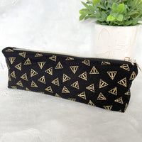 Harry Potter Gold Deathly Hallows Pencil Case