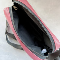 Dusty Rose & Charcoal Grey Large Crossbody Bag