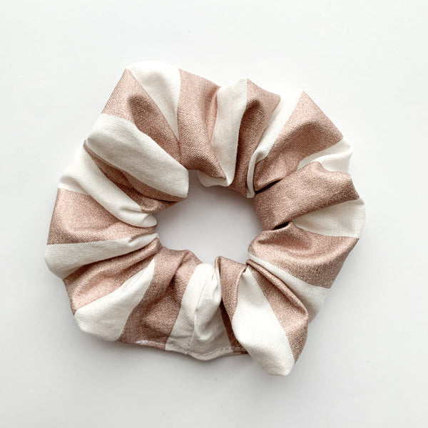 Rose gold stripes Scrunchie