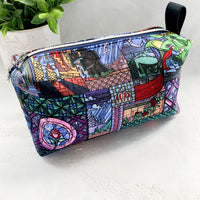 Beauty & the Beast Stained Glass - Medium Boxy Pouch