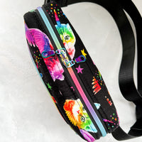Rainbow Unicorn Kitten Large Crossbody Bag
