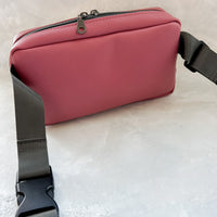 Dusty Rose & Charcoal Grey Large Crossbody Bag