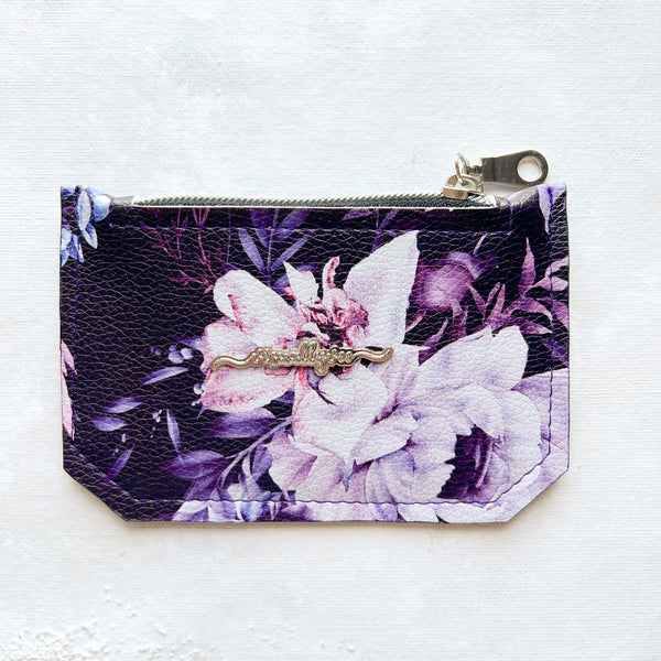 Mini Wallet - Purple Floral