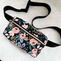 Rifle Paper Co Rosa Canvas Large Crossbody Bag