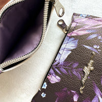 Mini Wallet - Purple Floral