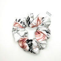 Roses on Wood Scrunchie