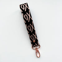Rose Gold Collection Fabric Keychain Wristlet
